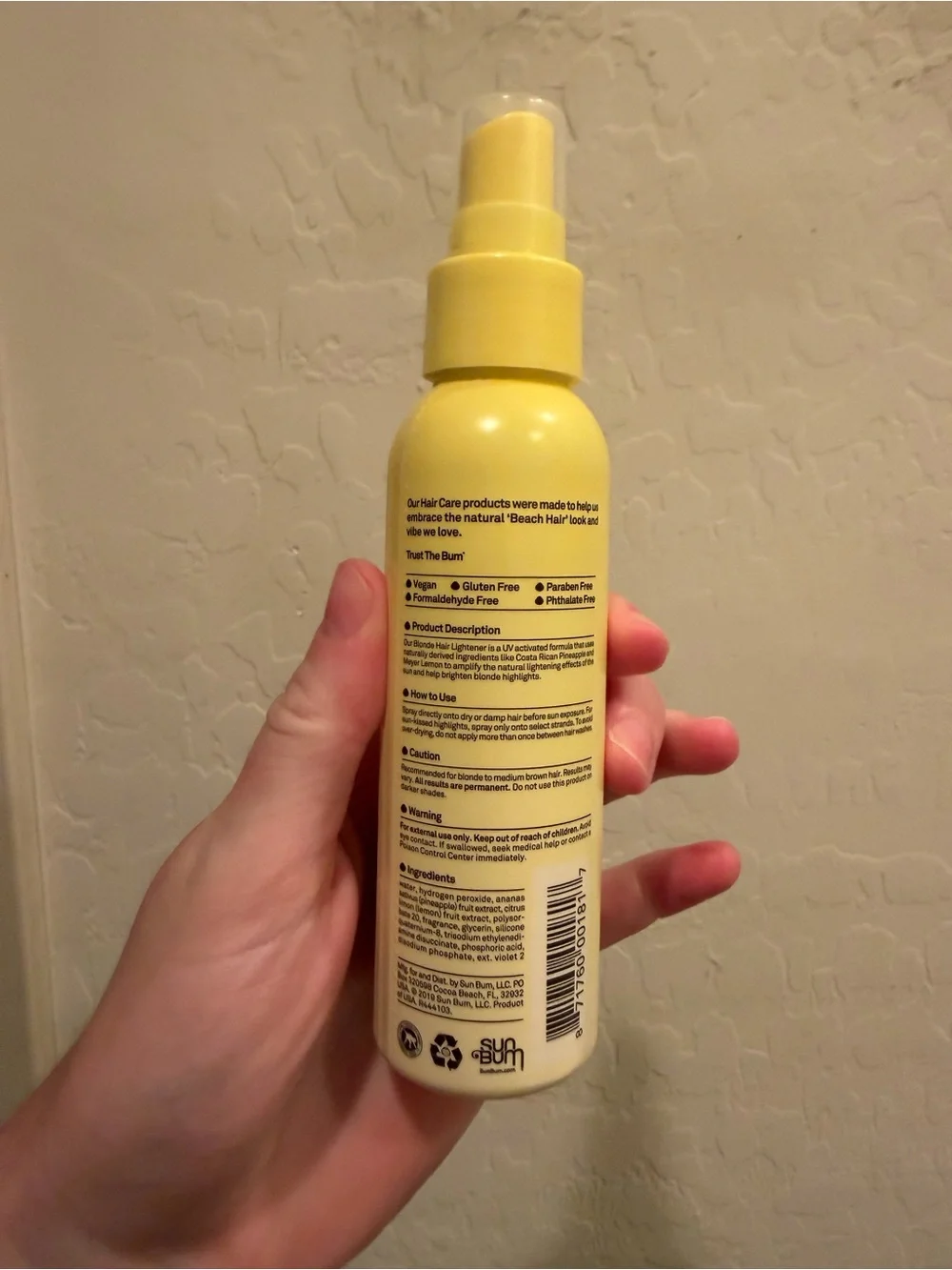 New Sun Bum Blonde Hair Lightener Spray - Yellow